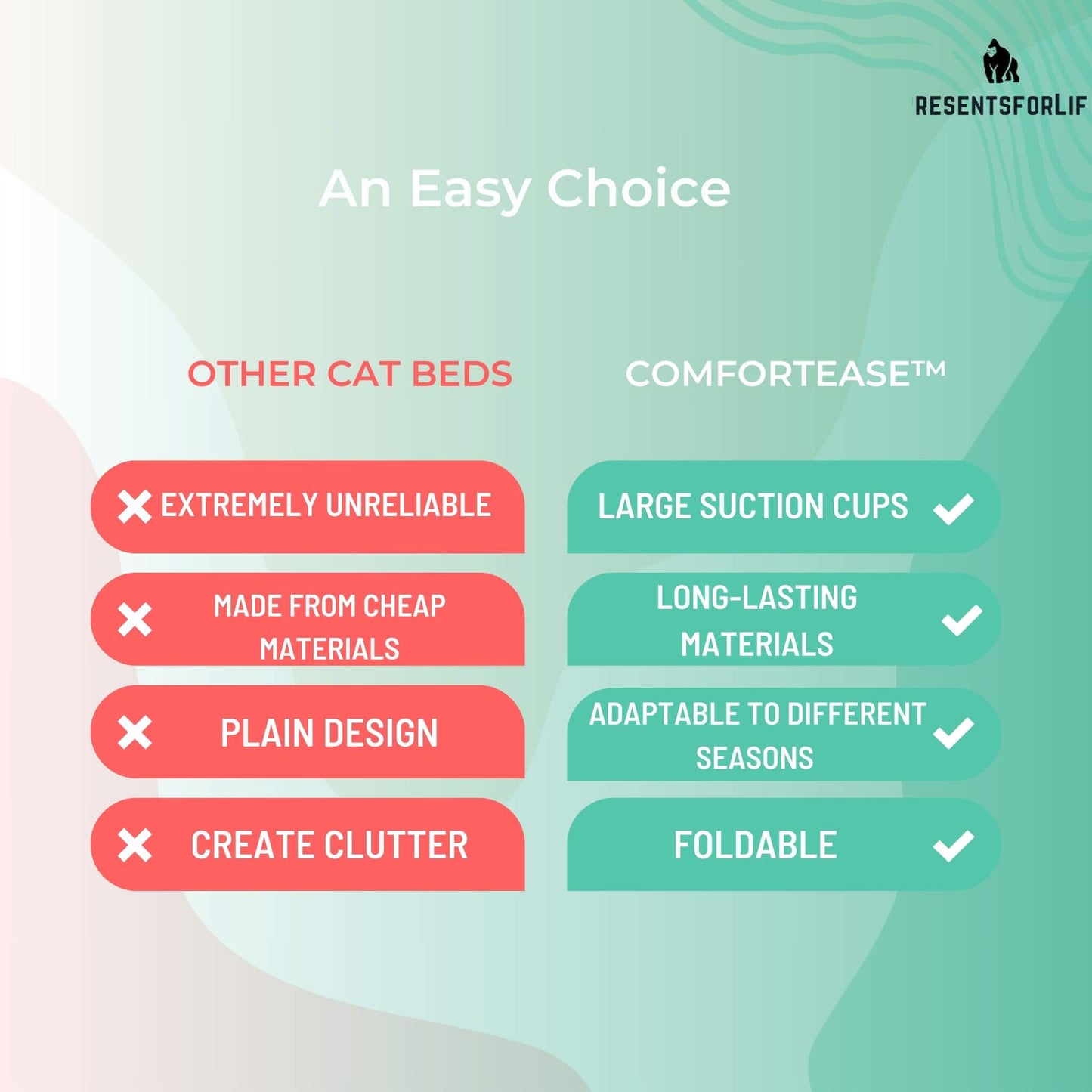 ClimbNRest™ - Foldable Cat Hammock with Strong Suction